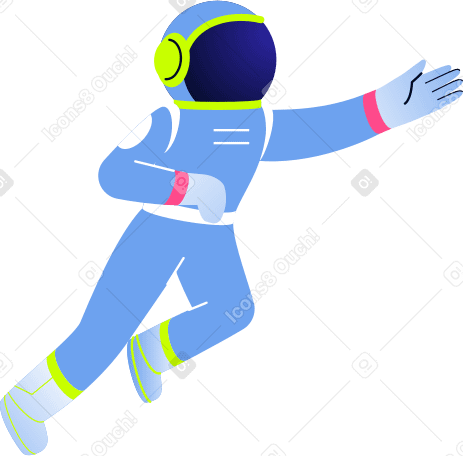 cosmonaut with his hand up PNG, SVG