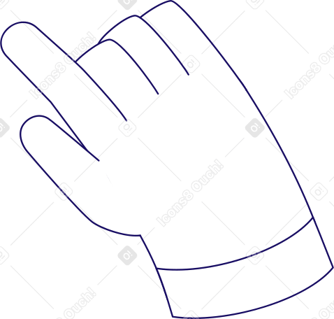 mão apontando PNG, SVG
