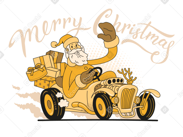 Merry Christmas! Illustration in PNG, SVG