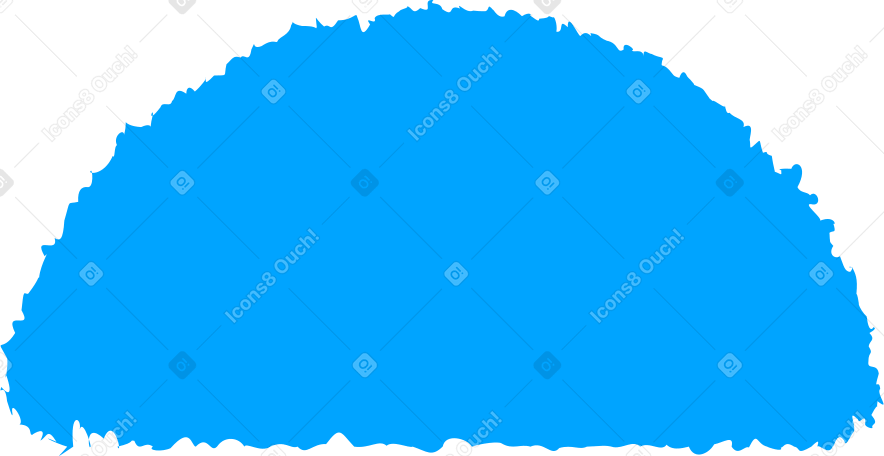 Semicírculo azul cielo PNG, SVG