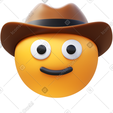 Cowboy hat face PNG, SVG