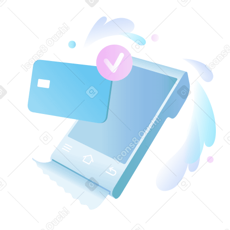 카드와 단말기를 이용한 탭투페이 PNG, SVG