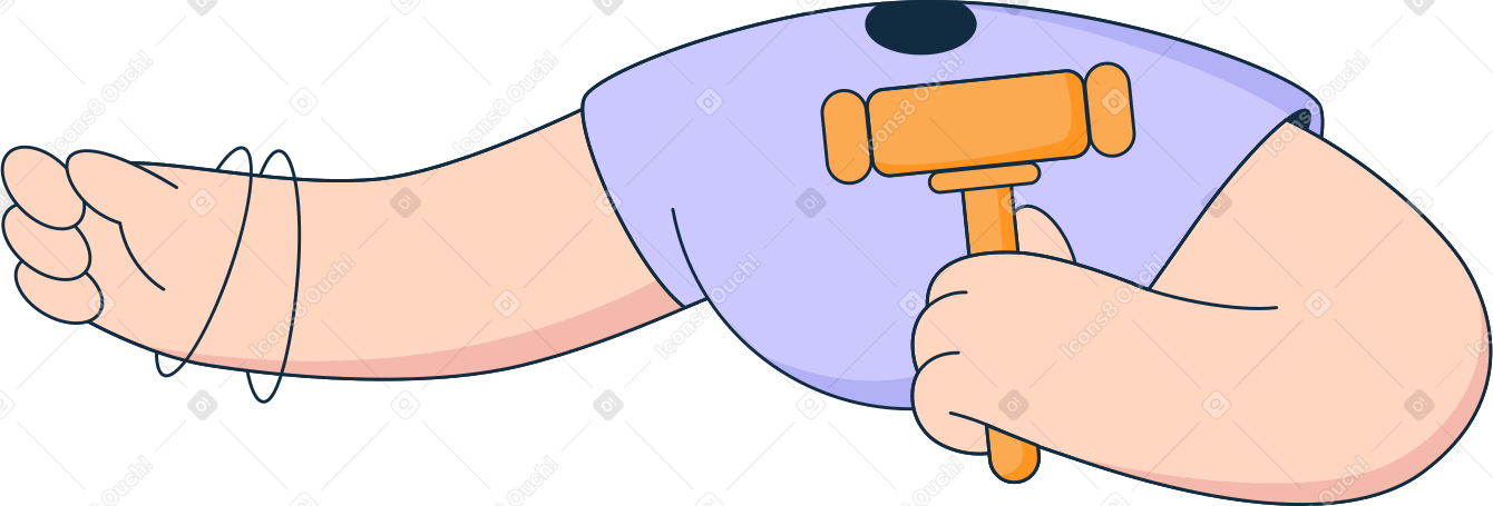 body in a purple t-shirt with a judge's gavel Illustration in PNG, SVG