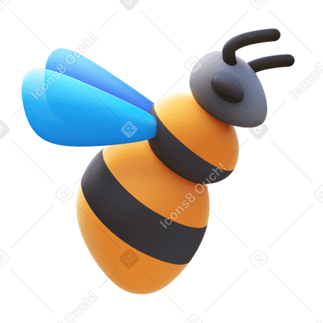3D bumblebee PNG, SVG
