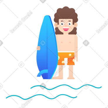 有冲浪板的家伙 PNG, SVG