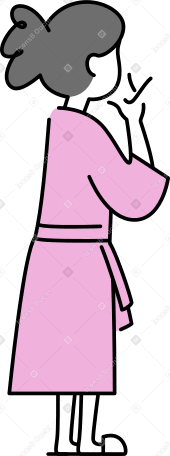 Женщина в халате в PNG, SVG