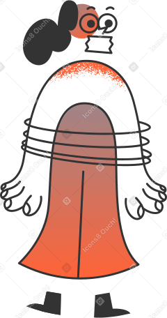 girl with ropes Illustration in PNG, SVG