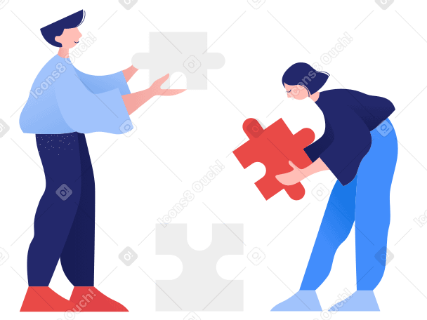 Collaborate work Illustration in PNG, SVG