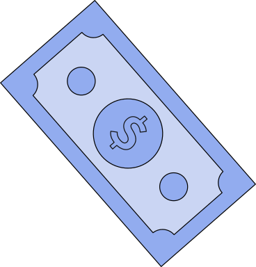 blue dollar bill PNG, SVG