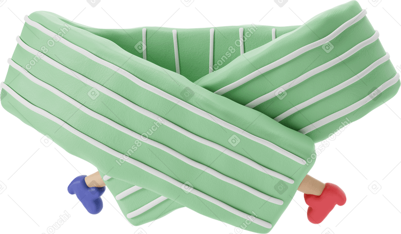 3D Piernas cruzadas en pantalones de rayas verdes. PNG, SVG
