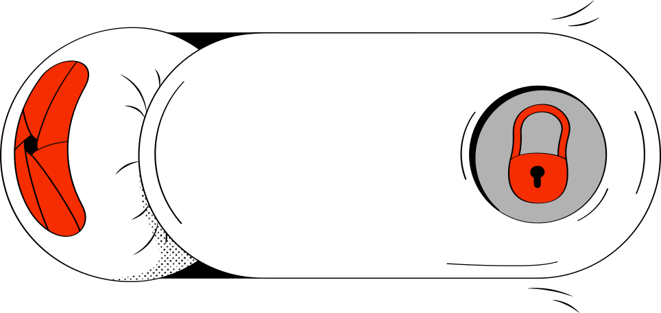 locked object with spy eye Illustration in PNG, SVG