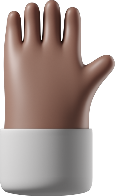 Mano de piel marrón levantada PNG, SVG