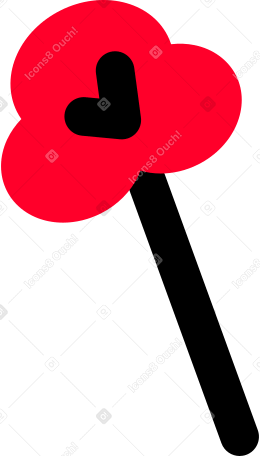 red flower Illustration in PNG, SVG