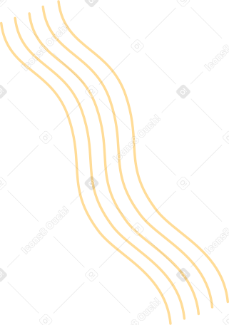 黄色波浪线 PNG, SVG