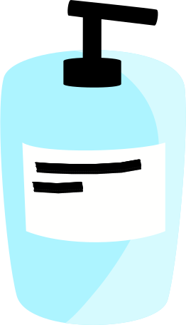 bubble bath in a blue bottle Illustration in PNG, SVG