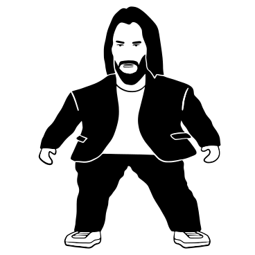 Mini or short Keanu Reeves PNG, SVG