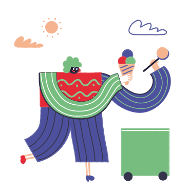 Ice Cream Seller PNG, SVG