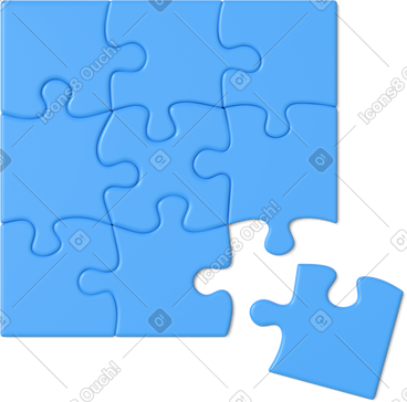 Blue puzzle PNG, SVG