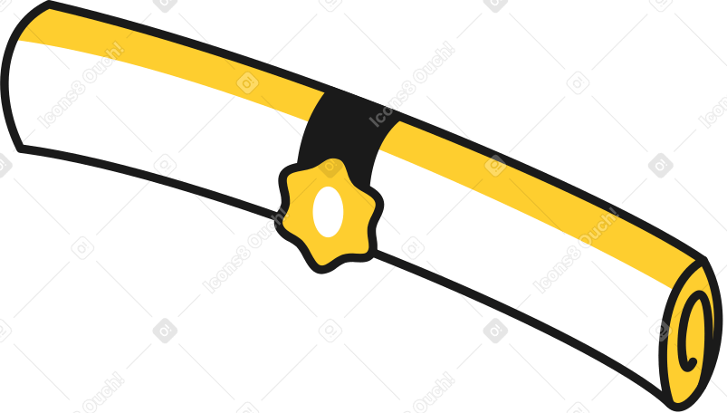 diploma roll Illustration in PNG, SVG