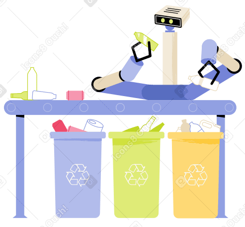 Robot sorter and recycling PNG, SVG