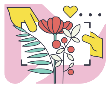 Making a photo of flowers PNG, SVG