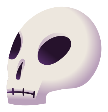 skull sticker PNG, SVG