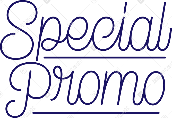 lettering special promo Illustration in PNG, SVG