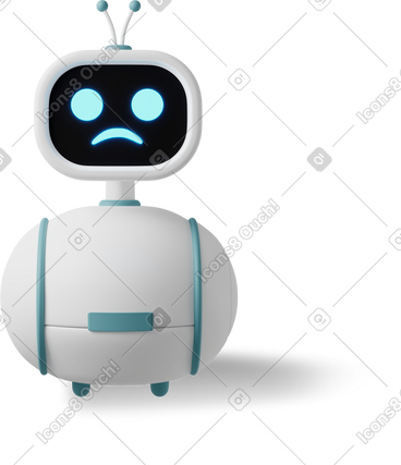 Robot sad PNG, SVG