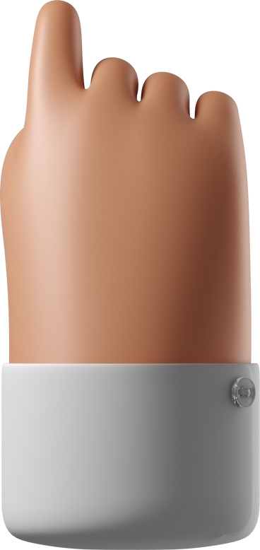 Back view of tanned skin hand pointing up PNG、SVG