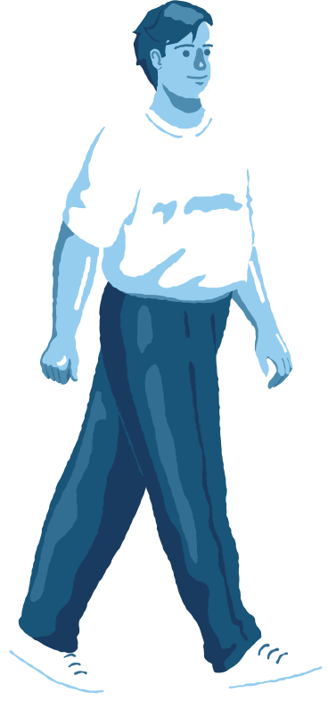 chubby man walking PNG, SVG