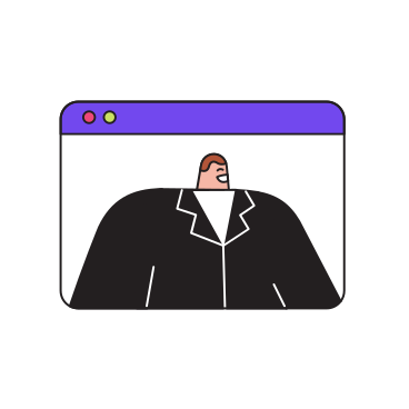 Man in browser window PNG, SVG