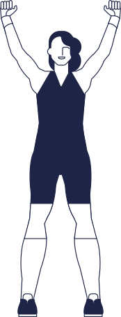 athlete woman line Illustration in PNG, SVG