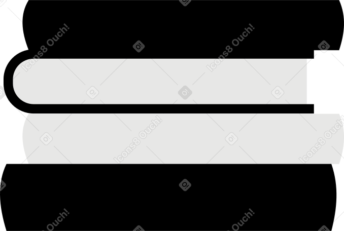 stack of four books PNG, SVG
