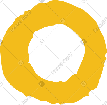 Yellow ring shape PNG, SVG