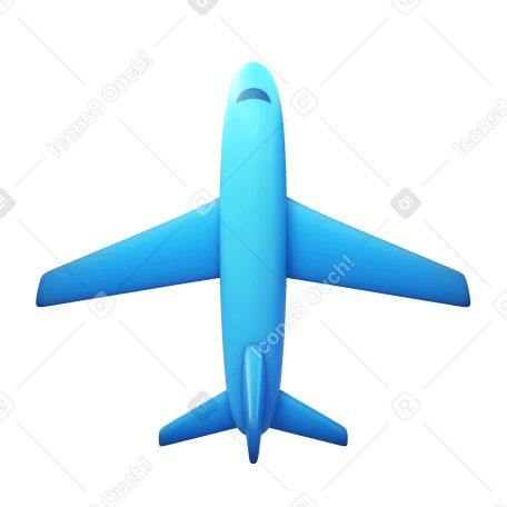 Illustration 3D Avion aux formats PNG, SVG