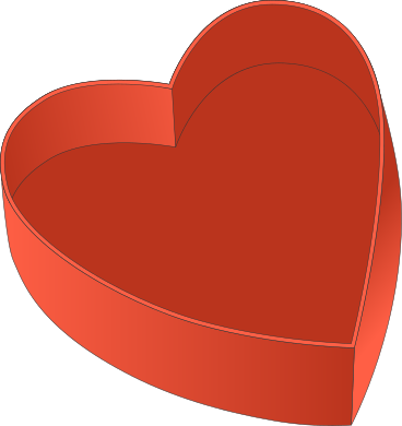 heart shaped box bottom PNG, SVG