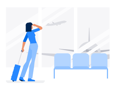 Reisender mit gepäck im flughafen PNG, SVG