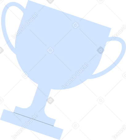 Синий кубок победителя в PNG, SVG