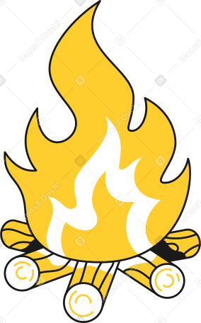 bonfire Illustration in PNG, SVG