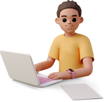 Молодая женщина в смарт-часах и с ноутбуком в PNG, SVG