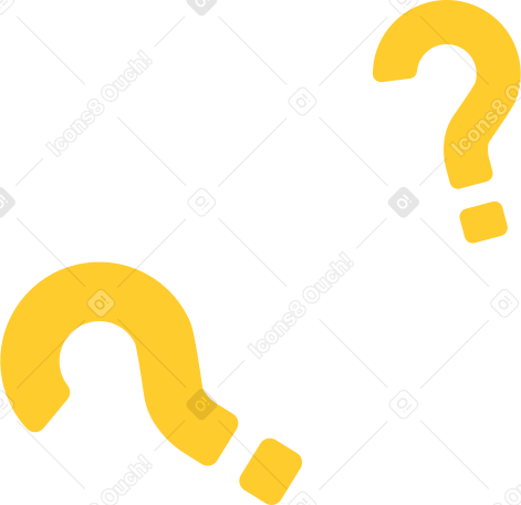 two yellow questions в PNG, SVG