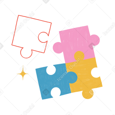 Teamwork metaphor with puzzle PNG, SVG