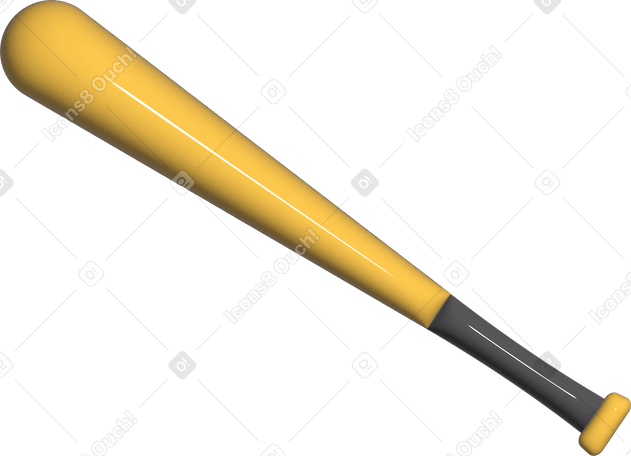 yellow baseball bat PNG, SVG