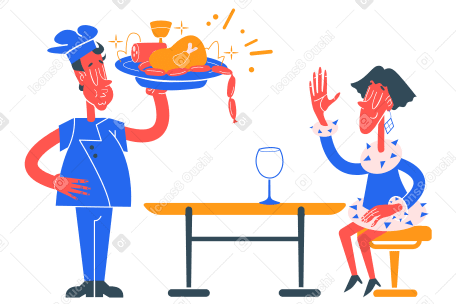 Dinner Illustration in PNG, SVG