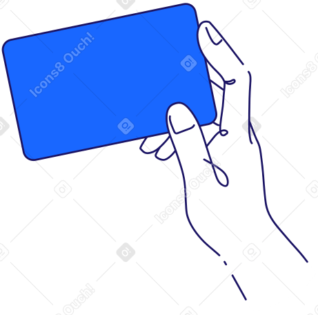 hand with card PNG, SVG