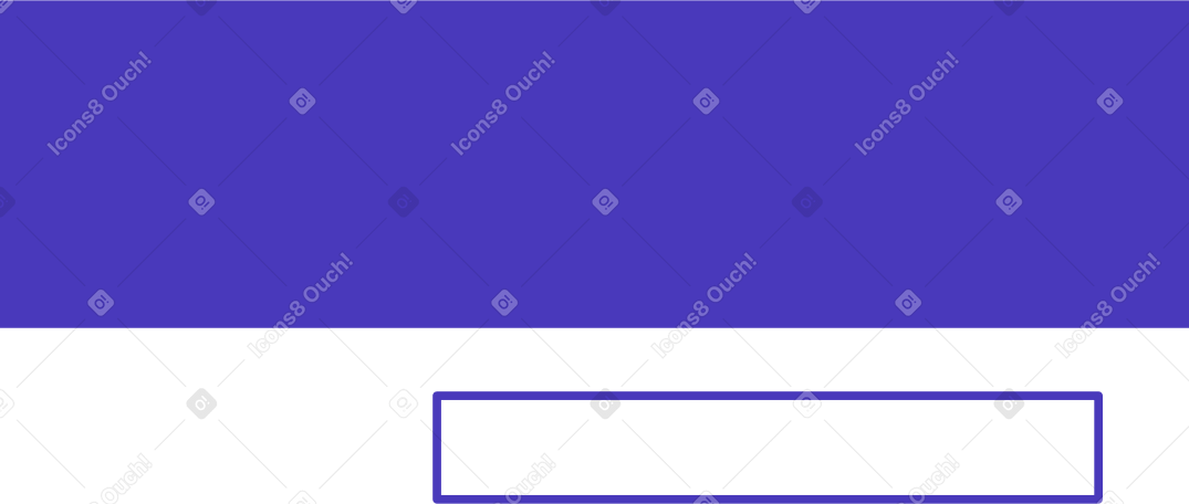 Grande retângulo azul e pequeno branco PNG, SVG
