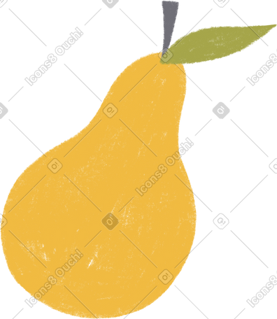 yellow pear PNG, SVG