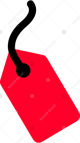 Распродажа с красной этикеткой в PNG, SVG