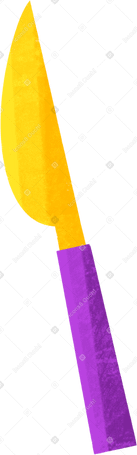 knife with purple handle Illustration in PNG, SVG