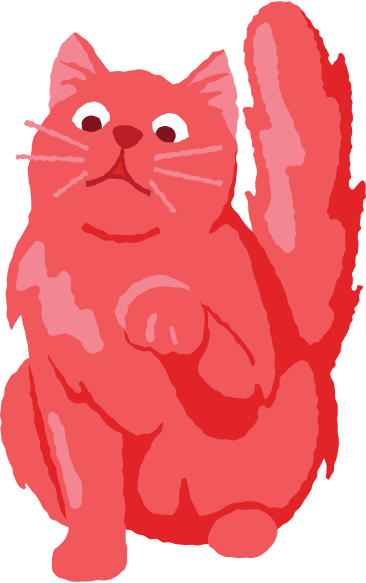 scared cat PNG, SVG